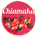 Happy Birthday Cake with Name Chiamaka - Free Download