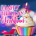 Happy Birthday Christian - Lovely Animated GIF