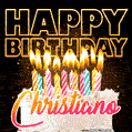 Christiano - Animated Happy Birthday Cake GIF for WhatsApp