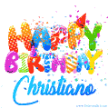 Happy Birthday Christiano - Creative Personalized GIF With Name