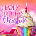 Happy Birthday Christine - Lovely Animated GIF