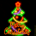 Neon Merry Christmas GIF Animation