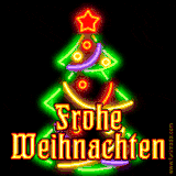 Goldene Schrift auf schwarzem Hintergrund mit funkelnden Lichtern, die eine festliche Botschaft übermitteln.