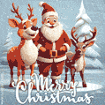 Santa and his trusty reindeer friends bring Christmas cheer