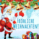 Ein stilisierter Weihnachtsbaum mit goldenen Spiralen und funkelnden Sternen vor einem dunklen Hintergrund.
