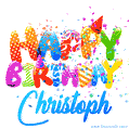 Happy Birthday Christoph - Creative Personalized GIF With Name