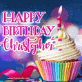 Happy Birthday Christopher - Lovely Animated GIF
