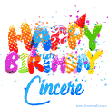 Happy Birthday Cincere - Creative Personalized GIF With Name