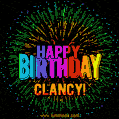 New Bursting with Colors Happy Birthday Clancy GIF and Video with Music