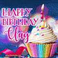 Happy Birthday Clay - Lovely Animated GIF