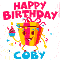 Funny Happy Birthday Coby GIF