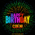 New Bursting with Colors Happy Birthday Coen GIF and Video with Music