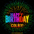 New Bursting with Colors Happy Birthday Colby GIF and Video with Music