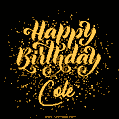 Happy Birthday Card for Cole - Download GIF and Send for Free