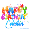 Happy Birthday Coleston - Creative Personalized GIF With Name