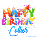 Happy Birthday Collier - Creative Personalized GIF With Name