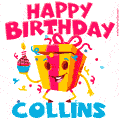 Funny Happy Birthday Collins GIF