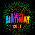 New Bursting with Colors Happy Birthday Colt GIF and Video with Music