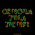 Congratulations! Animated text GIF.