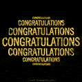 Congratulations! Golden Glitter GIF.