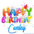 Happy Birthday Conley - Creative Personalized GIF With Name