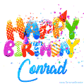 Happy Birthday Conrad - Creative Personalized GIF With Name