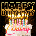 Conway - Animated Happy Birthday Cake GIF for WhatsApp