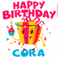 Funny Happy Birthday Cora GIF