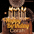 Chocolate Happy Birthday Cake for Corah (GIF)