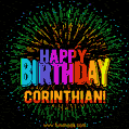 New Bursting with Colors Happy Birthday Corinthian GIF and Video with Music