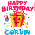 Funny Happy Birthday Corvin GIF