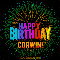 New Bursting with Colors Happy Birthday Corwin GIF and Video with Music