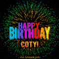 New Bursting with Colors Happy Birthday Coty GIF and Video with Music