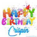 Happy Birthday Crispin - Creative Personalized GIF With Name