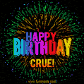 New Bursting with Colors Happy Birthday Crue GIF and Video with Music