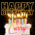 Curry - Animated Happy Birthday Cake GIF for WhatsApp