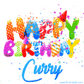 Happy Birthday Curry - Creative Personalized GIF With Name