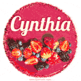 Happy Birthday Cake with Name Cynthia - Free Download