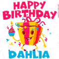 Funny Happy Birthday Dahlia GIF