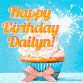 Happy Birthday, Dailyn! Elegant cupcake with a sparkler.