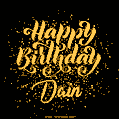 Happy Birthday Card for Dain - Download GIF and Send for Free