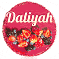 Happy Birthday Cake with Name Daliyah - Free Download