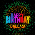 New Bursting with Colors Happy Birthday Dallas GIF and Video with Music