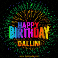 New Bursting with Colors Happy Birthday Dallin GIF and Video with Music