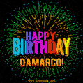 New Bursting with Colors Happy Birthday Damarco GIF and Video with Music