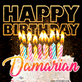 Damarian - Animated Happy Birthday Cake GIF for WhatsApp
