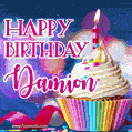 Happy Birthday Damion - Lovely Animated GIF