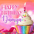 Happy Birthday Damya - Lovely Animated GIF