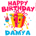Funny Happy Birthday Damya GIF