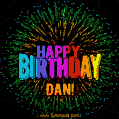 New Bursting with Colors Happy Birthday Dan GIF and Video with Music